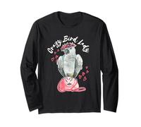 Crazy Bird Lady - Pappagallo Grigio Africano del Congo Maglia a Manica
