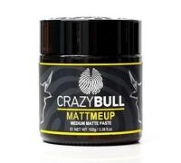 CRAZY BULL Matte Me Up 100ml - Pasta Texturizzante per Capelli a Fissaggio Medio, Senza Alcool né Oli, Stile Definito Tutto il Giorno, Cera Opaca per Capelli Asciutti o Umidi