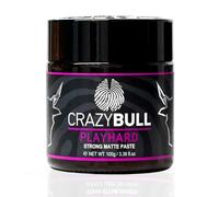 CRAZY BULL Play Hard 100ml - Pasta Texturizzante Opaca a Fissaggio Forte per Capelli, Definizione e Volume Duraturi, Ideale per Tutti i Tipi di Capelli, Senza Olio né Alcool