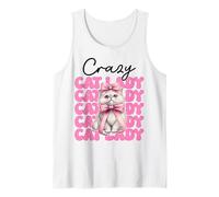 Crazy Cat Lady, Fiocco Rosa per gattina, Ragazza, Mamma, Persiano Canotta