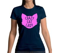 Crazy Cat Lady Rosa - T-Shirt - Gatti Amante Animali Love Gattino Gattini
