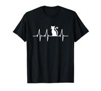 Crazy Cat Lady T-shirt - Cute Cat Best Friend Heartbeat Tee Maglietta