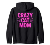 Crazy Cat Mom Felpa con Cappuccio