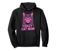 Crazy Cat Mom Felpa con Cappuccio