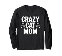 Crazy Cat Mom Maglia a Manica