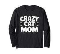 Crazy Cat Mom Maglia a Manica