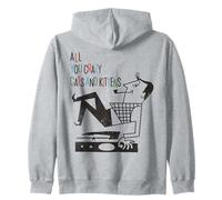 Crazy Cats, retrò, amanti della musica, swing rock n roll, anni '50 Felpa con Cappuccio