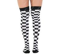 Crazy Chick - Calzettoni - Donna multicolore Checkered Neon white