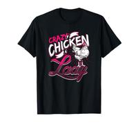 Crazy Chicken Lady Maglietta divertente pollo mamma camicia Maglietta