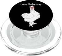 Crazy Chicken Lady Shirt |Pollo con Bandana Rossa & Bicchieri PopSockets PopGrip per MagSafe