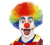 Crazy Clown Arcobaleno Costume Parrucca Afro Multicolore Afro Nuovo da Smiffys