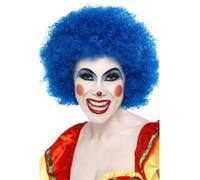 Crazy Clown Parrucca da Uomo Blu Afro Donna Beneficenza Costume