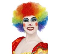 Crazy Clown Parrucca da Uomo Blu Afro Donna Beneficenza Costume
