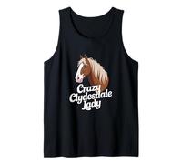 Crazy Clydesdale Lady Clydesdale Cavallo Retro Equitazione Canotta