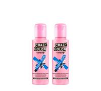 Crazy Color - 2 colori semi-permanenti per capelli, 100 ml, colore: Blu Capri