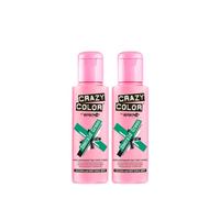 Crazy Color – Colore semi-permanente per capelli Verde smeraldo n. 53 – 100 ml x2