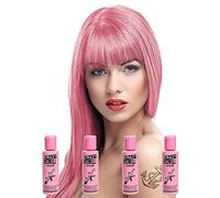 Crazy Color Colorazione semipermanente per capelli, confezione da 4 pezzi (Candy Floss Pink - Rosa)