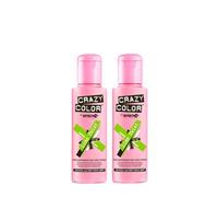 Crazy Color - 2 colori semi-permanenti per capelli, 100 ml, colore: verde lime