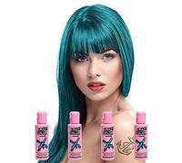 Crazy Colour Peacock Blue Semi-Permanent Hair Dye (4 x Blue) by Crazy Colour