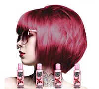 4 Confezioni Tintura Per Capelli Semi-Permanente Da 100ml Crazy Color (Ruby Rouge - Rosso)