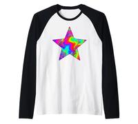Crazy Color Star Maglia con Maniche Raglan