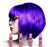 4 Tinture Per Capelli Semi-Permanente 100ml Crazy Color (Violette - Viola)