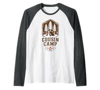 Crazy Cousin Camp 2026 Cruise Squad Tribe Sleepaway Maglia con Maniche Raglan