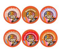 Crazy Cups 24 capsule assortite riciclabili aromatizzate per caffè caldo o freddo tostato medio per birra Keurig K Cup