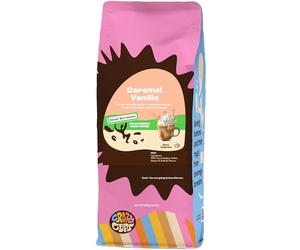 Crazy Cups Caffè macinato al gusto decaffeinato, vaniglia al caramello, in sacchetto da 284 ml, per preparare caffè caldo o decaffeinato aromatizzato