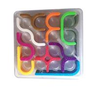 Crazy Curve Puzzle Toy, Brain Teaser Game Kids, Developmental Logic Puzzle, Interactive Preschool Activity, Fun Educational Brainteaser for Problem, Multicolor, 7x7x2cm