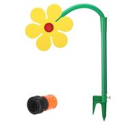 Crazy Daisy, divertente irrigatore d'acqua da giardino con adattatore da 1/2 '', girevole a 720°, per irrigazione di giardini e giardini (giallo)