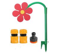 Crazy Daisy, divertente irrigatore rotante a 720° per cortile, prato e giardino, con adattatore da 1/2'' per una facile installazione (rosso)