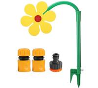Crazy Daisy, divertente irrigatore rotante a 720° per cortile, prato e giardino, con adattatore da 1/2'' per una facile installazione (giallo)