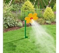 Crazy Daisy - Irrigatore a forma di margherita, rotante a 360°, per prato e giardino, divertente strumento di irrigazione per bambini e animali domestici (giallo)