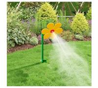 Crazy Daisy Sprinkler - 360° Dancing Flower Water Sprinkler for Lawn & Garden, Fun Water Toy for Kids & Pets, Durable Plastic Base (Yellow)