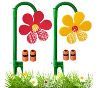 Crazy Daisy Sprinkler, 360° Rotate Crazy Dancing Flower Water Sprinkler, Funny Sun Flower Dancing Daisy Lawn Sprinkler with 3/4, 1/2 Adapter Watering Garden Irrigation Tool for Yard Watering (Mix-A)