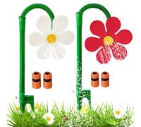 Crazy Daisy Sprinkler, 360° Rotate Crazy Dancing Flower Water Sprinkler, Funny Sun Flower Dancing Daisy Lawn Sprinkler with 3/4, 1/2 Adapter Watering Garden Irrigation Tool for Yard Watering (Mix-B)