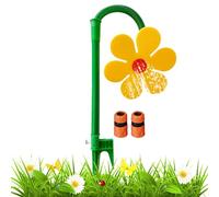 Crazy Daisy Sprinkler, 360° Rotate Crazy Dancing Flower Water Sprinkler, Funny Sun Flower Dancing Daisy Lawn Sprinkler with 3/4, 1/2 Adapter Watering Garden Irrigation Tool for Yard Watering (Yellow)