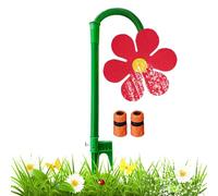 Crazy Daisy Sprinkler, 360° Rotate Crazy Dancing Flower Water Sprinkler, Funny Sun Flower Dancing Daisy Lawn Sprinkler with 3/4, 1/2 Adapter Watering Garden Irrigation Tool for Yard Watering (Red)