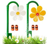 Crazy Daisy Sprinkler, 360° Rotate Crazy Dancing Flower Water Sprinkler, Funny Sun Flower Dancing Daisy Lawn Sprinkler with 3/4, 1/2 Adapter Watering Garden Irrigation Tool for Yard Watering (Mix-C)