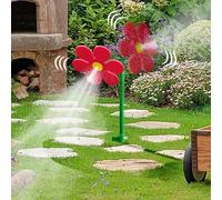 Crazy Daisy Sprinkler, 360° Rotating Dancing Flower Water Sprinkler, Decorative Daisy Lawn Sprinklers, Fun Irrigation Tool Suitable for Yard, Lawn Garden Watering (Red)