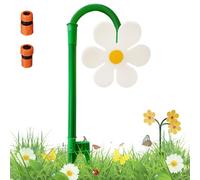 Crazy Daisy Sprinkler,360° Rotating Dancing Flower Water Sprinkler for Lawn & Garden, Funny Outdoor Irrigation Tool for Yard Watering, Durable Plastic Base (white)