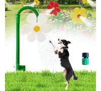 Crazy Daisy Sprinkler, 360° Rotating Dancing Flower Water Sprinkler for Lawn & Garden, Funny Sun Flower Dancing Daisy Lawn Sprinkler for Dogs Kids Playing (White)