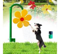 Crazy Daisy Sprinkler, 360° Rotating Dancing Flower Water Sprinkler for Lawn & Garden, Funny Sun Flower Dancing Daisy Lawn Sprinkler for Dogs Kids Playing (Yellow)