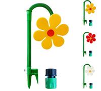 Crazy Daisy Sprinkler-360°Rotating Dancing Flower Water Sprinkler Garden Irrigation Tool for Yard Watering Lawn & Garden & Yard,Fun Irrigation Tool for Durable Plastic Base (Yellow-US)