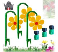 Crazy Daisy Sprinkler, Crazy Daisy Water Sprinkler, Flower Sprinklers, 360° Rotating Moving Dancing Flower Sprinklers, Fun Irrigation Tool for Yard Watering Kids & Pets Playing (3pcs-Yellow)