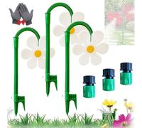 Crazy Daisy Sprinkler, Crazy Daisy Water Sprinkler, Flower Sprinklers, 360° Rotating Moving Dancing Flower Sprinklers, Fun Irrigation Tool for Yard Watering Kids & Pets Playing (3pcs-White)