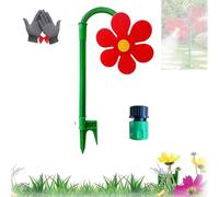 Crazy Daisy Sprinkler, Crazy Daisy Water Sprinkler, Flower Sprinklers, 360° Rotating Moving Dancing Flower Sprinklers, Fun Irrigation Tool for Yard Watering Kids & Pets Playing (1pc-Red)