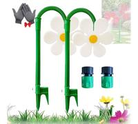 Crazy Daisy Sprinkler, Crazy Daisy Water Sprinkler, Flower Sprinklers, 360° Rotating Moving Dancing Flower Sprinklers, Fun Irrigation Tool for Yard Watering Kids & Pets Playing (2pcs-White)