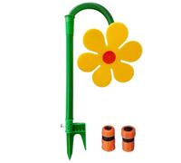 Crazy Daisy Sprinkler, Crazy Daisy Water Sprinkler With Stake - 360° Rotating Flower Water Spray, for Garden, Lawn, Courtyard (Yellow)